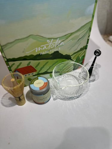 مجموعة ادوات تحضير الماتشا ( زجاج شفاف ) | Matcha...