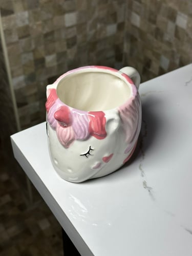 كوب شكل يونيكورن وردي