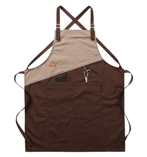 مريلة الباريستا - اللون بني + بيج | BARISTA APRON