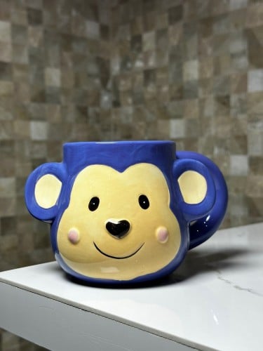 كوب شكل قرد ازرق