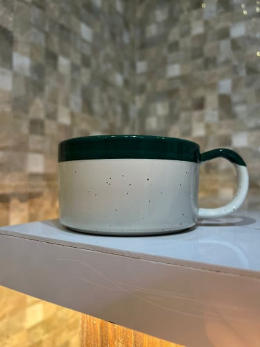 كوب سيراميك لون اخضر زيتي