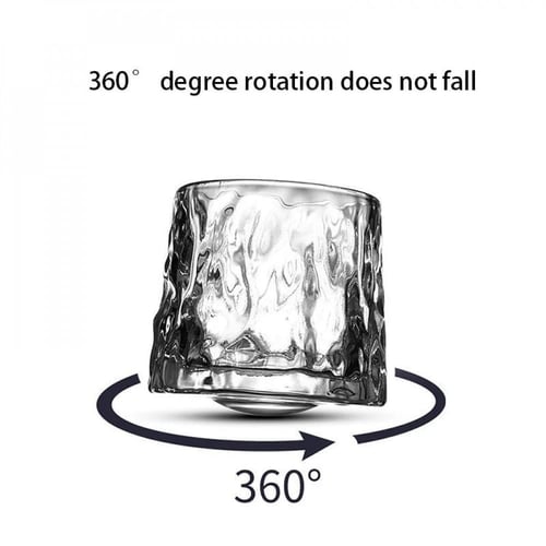 كوب زجاجي دوار غامق