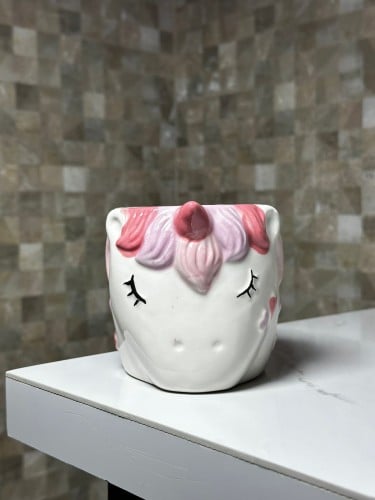 كوب شكل يونيكورن وردي