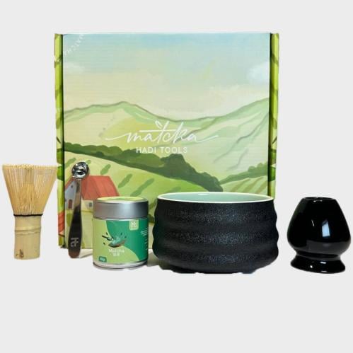 مجموعة ادوات تحضير الماتشا ( اسود ) | Matcha Teawa...