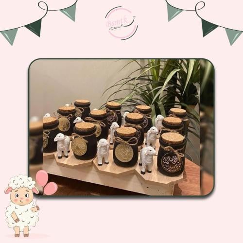 12 حبه توزيعات العيد الفاخره الشموع مع تصميم عيد ا...