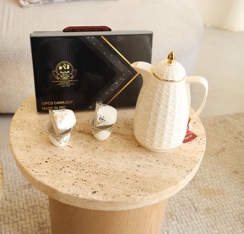 بكج "لمة رمضان": ترمس قهوة و 4 فناجين مع مفرش (طقم...