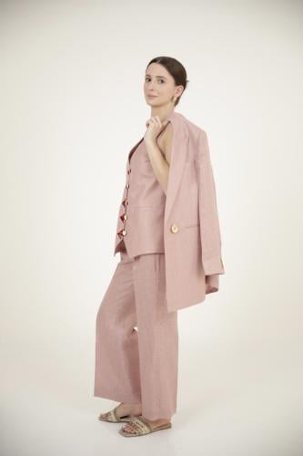 Antique Rose Striped Suit