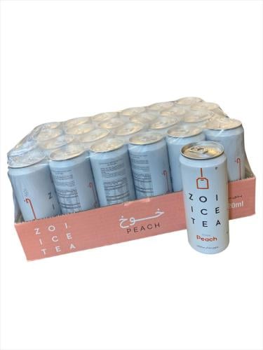 24-زوي شاي مثلج 320 مل -كرتون خوخ كرتون