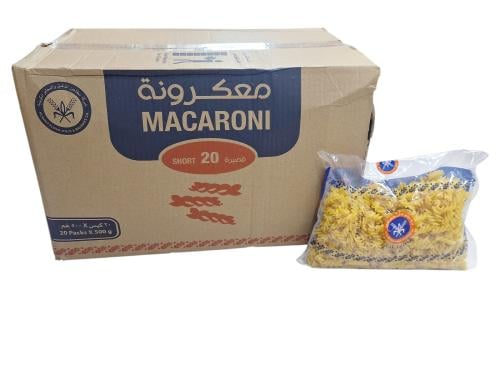 مكرونة كويتي رقم 20 500جم كرتون 20 حبة
