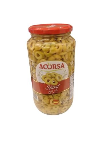 6-اكورسا زيتون اخضر شرائح 950 ج كرتون