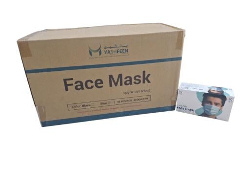 يشفين كمامة طبية 3 طبقات ازرق *50حبه كرتون 40 علبة