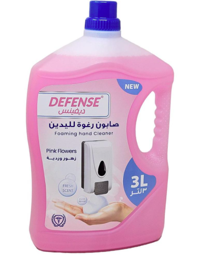 منظف رغوة لليدين زهور وردية ديفنس 3 لتر