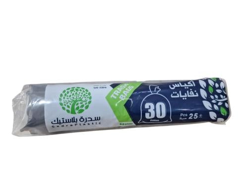 سدرة اكياس نفايات 30 جالون 25 كيس