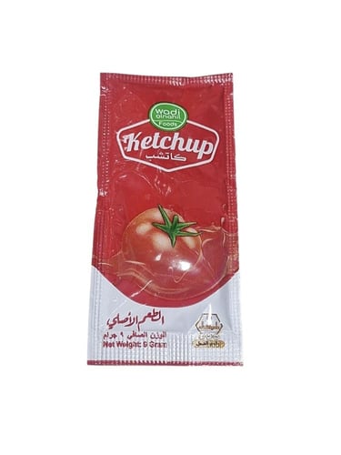 وادي النحل كاتشب كرتون (9جرام*1000كيس)