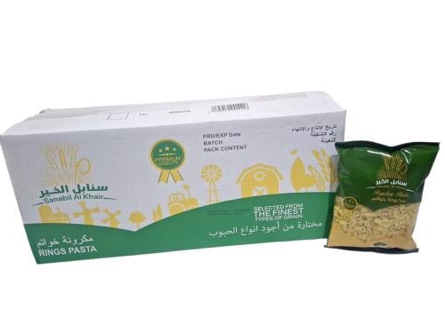20-سنابل الخير مكرونة خواتم 400 جرام كرتون