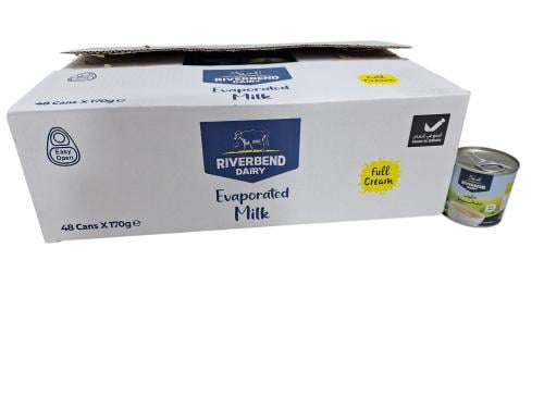 ريفربيند حليب مبخر 170 جم كرتون 48 حبة