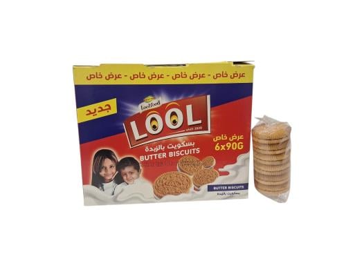 لوول بسكويت بالزبدة نكهة الفانيليا 6x90 جرام
