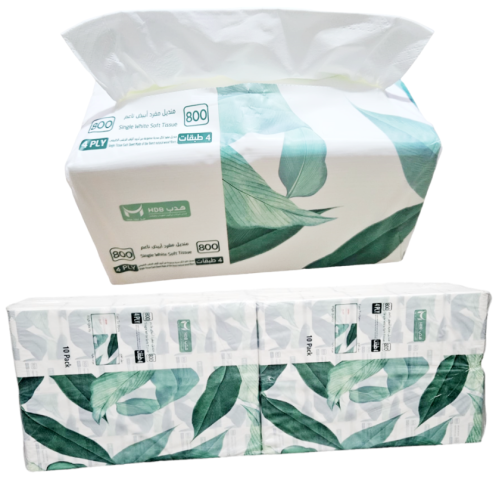 مناديل هدب 800 منديل 10 علبة بندلة 4 شدات