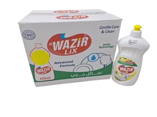الوزير لكس سائل جلي ليمون 450 مل كرتون 12 حبة