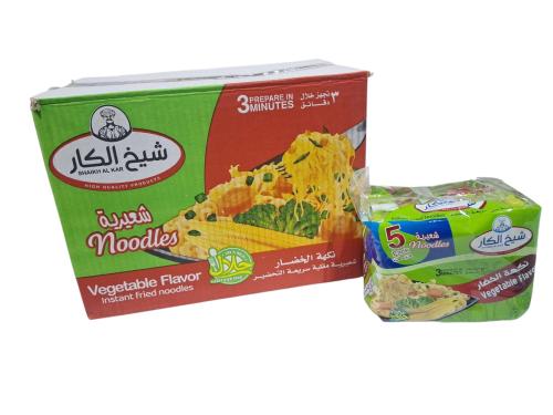 8-شيخ الكار شعيرية مقلية نكهة الخضار 5*70جم كرتون