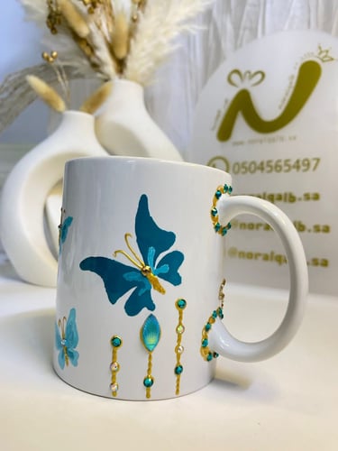 كوب بالاسم مزين بـ كرستال