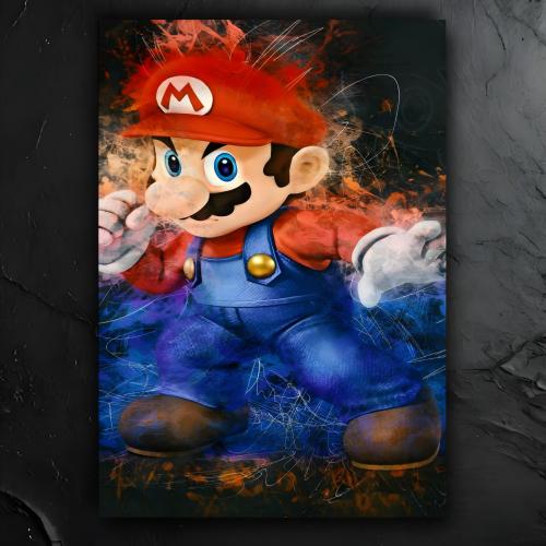Super Mario R3 لوحة معدنية