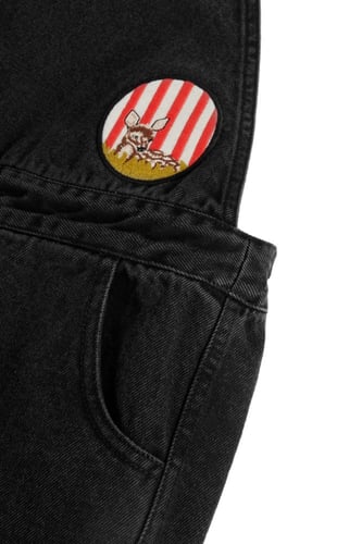 أوفرول جينز أسود