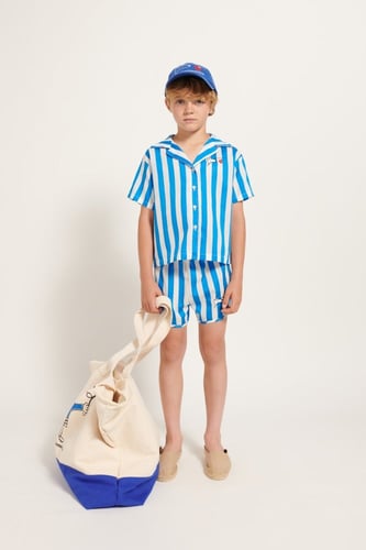 ويكند هاوس شورت مخطط - أزرق