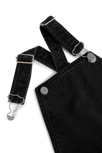 أوفرول جينز أسود