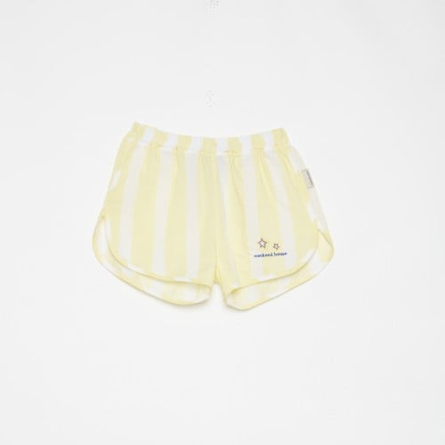 ويكند هاوس شورت مخطط - أصفر