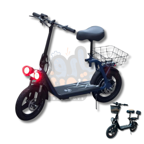 سكوتر كهربائي بسلة خلفية 500W مقاس 14 انش