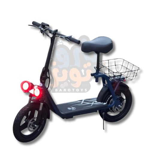 سكوتر كهربائي بسلة خلفية 500W مقاس 14 انش