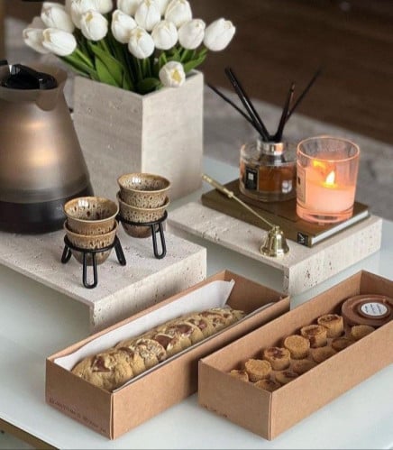 صينيه من رخام الترافنتينو متوفره بمقاسات مختلفه