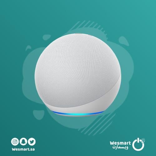 اليكسا ايكو دوت الجيل الخامس - أبيض - Alexa Echo D...