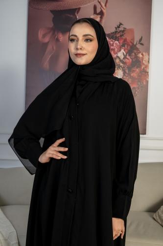 عباية كلوش كريب ملكي