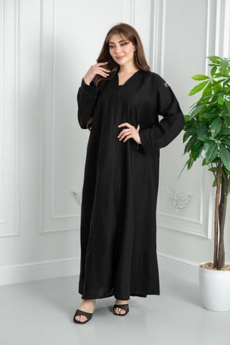 عباية ساده مع قيطانة