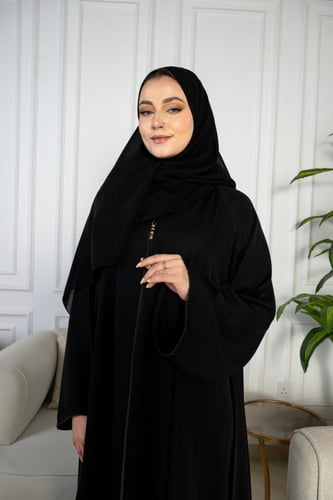 عباية كلوش حرير سحاب