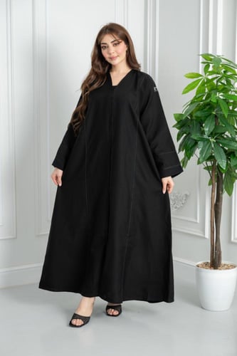 عباية ساده مع قيطانة