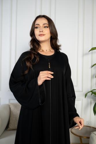 عباية كلوش حرير سحاب