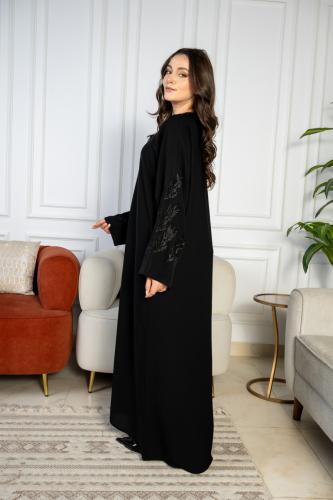 عباية راقية بقماش إنترنت - زرار كامل