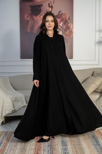 عباية كلوش كريب ملكي