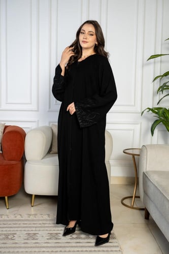 عباية راقية بقماش كريب ملكي