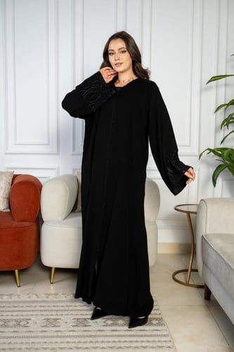 عباية راقية بقماش كريب ملكي