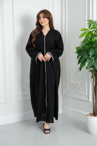 عباية لمار مع كلفة اسود مع أبيض