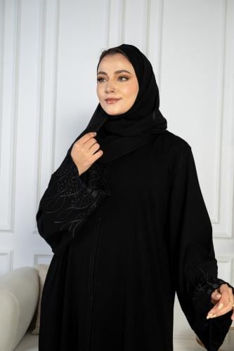 عباية راقية بقماش كريب ملكي