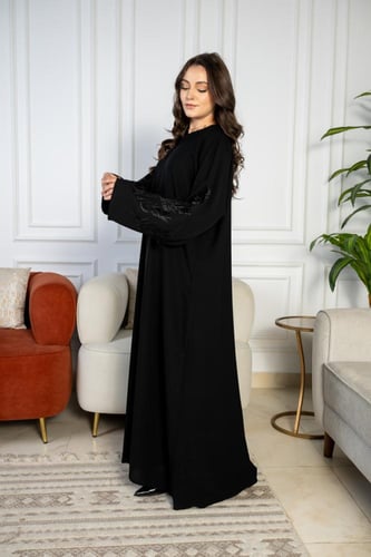 عباية راقية بقماش إنترنت - زرار كامل