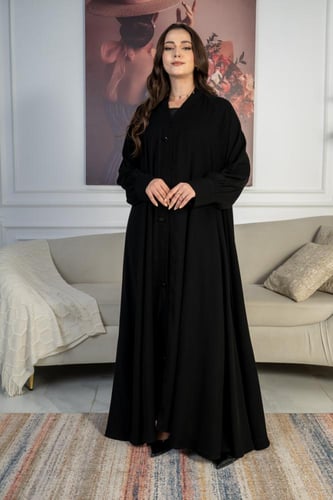 عباية كلوش كريب ملكي