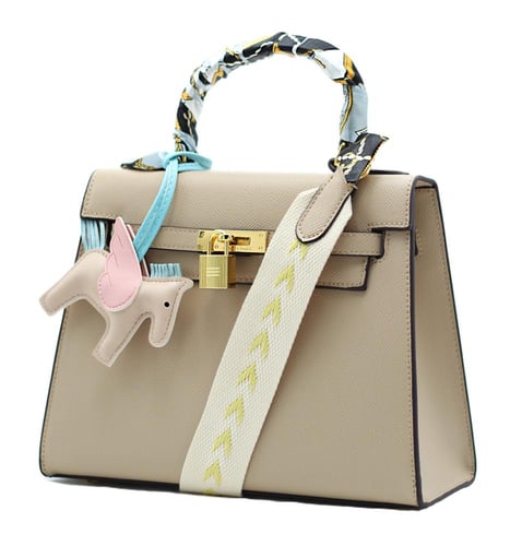 شنطة هرمز كبير لوقو ذهبي