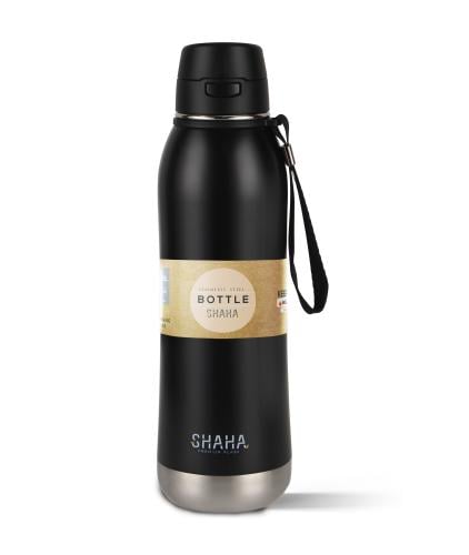 شاها قارورة ستانلس ستيل مع يد قماش، سعة 800 مل، مت...