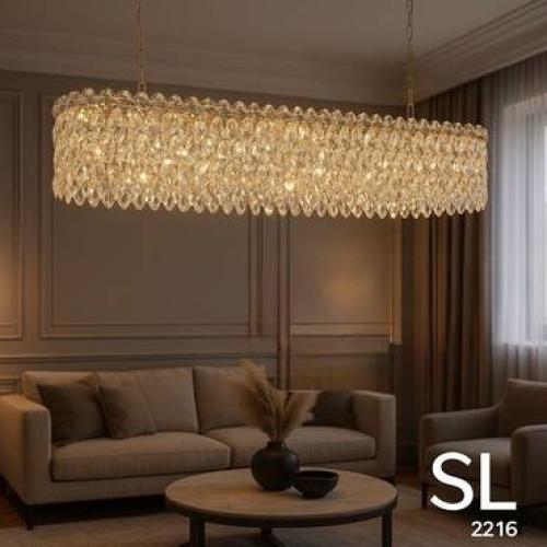 نجف كرستال LEDثلاث أضاءة مقاس1200